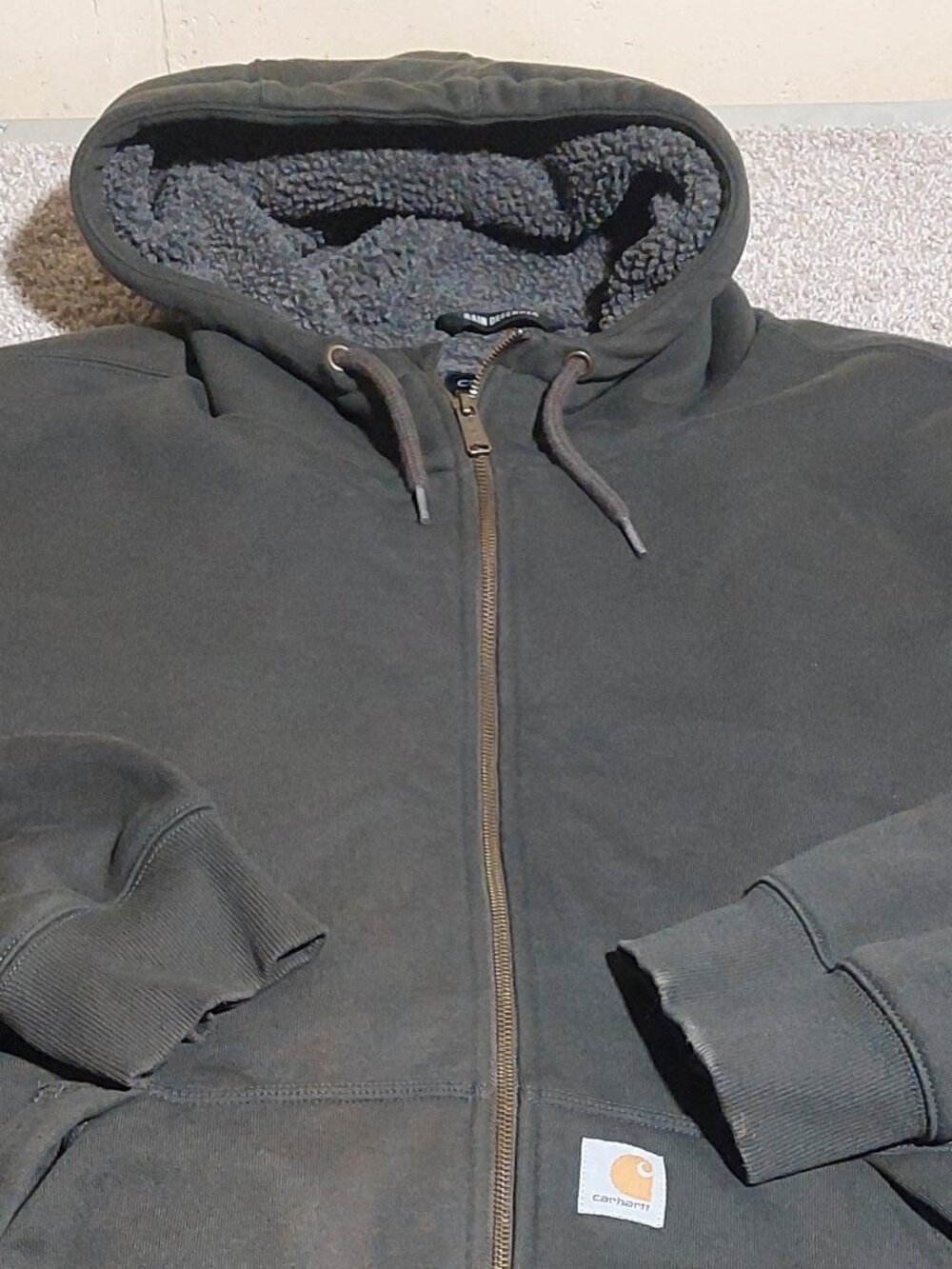 Carhartt Rain Defender Sherpa-Lined Full-Zip Hoodie Drk Green TS3308-M 103308 4X